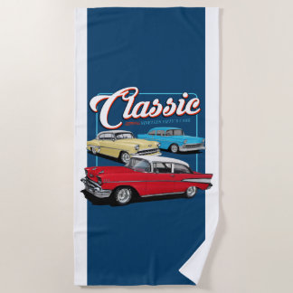 Classic Fifties Cars Strandtuch