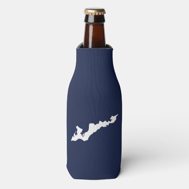 Classic Fishers Island Logo Cooler - Navy/White Flaschenkühler (Flaschenvorderseite)