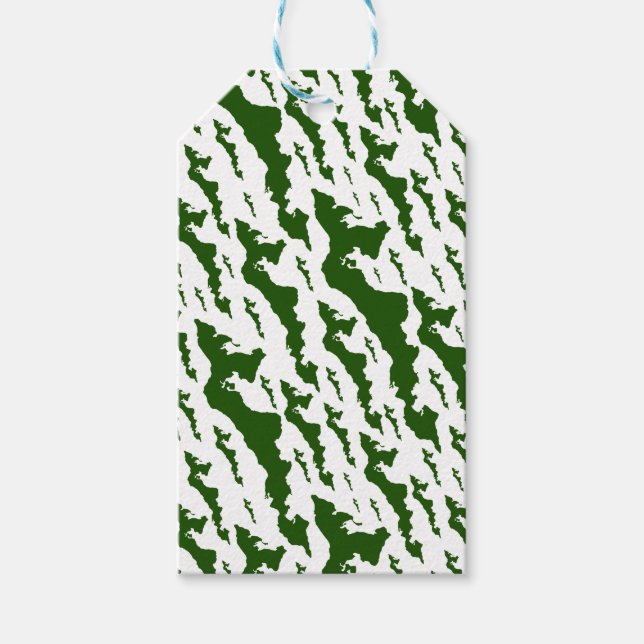 Classic Fishers Island Logo-Geschenktasten - Grün Geschenkanhänger (Vorderseite)