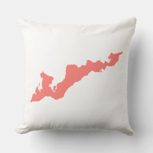 Classic Fishers Island Logo Pillow - Pink Kissen