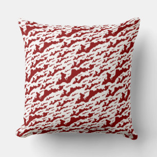 Classic Fishers Island Logo Pillow - Red Kissen