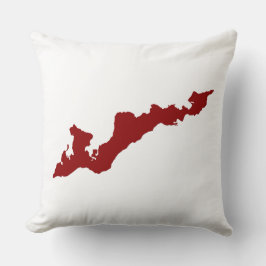 Classic Fishers Island Logo Pillow - Red Kissen