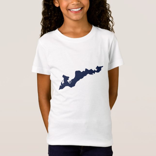 Classic Fishers Island Logo-Shirt - Blau T-Shirt (Vorderseite)