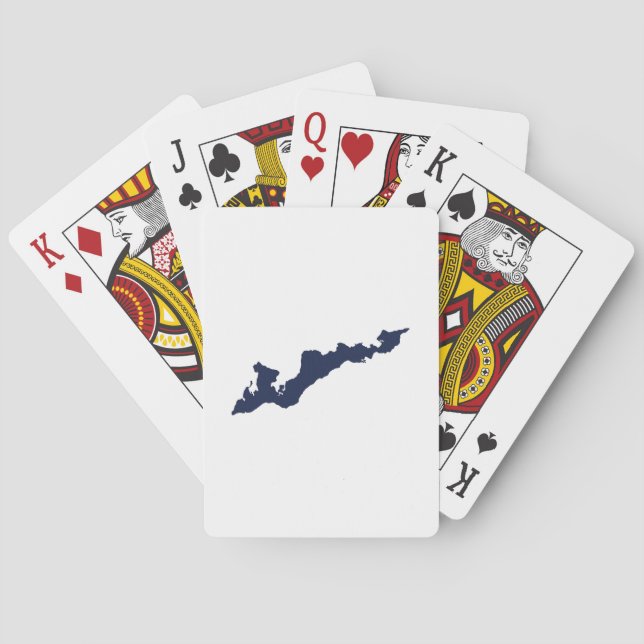 Classic Fishers Island Playing Cards - Navy/White Spielkarten (Rückseite)