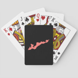 Classic Fishers Island Playing Cards - Rosa/Schwar Spielkarten
