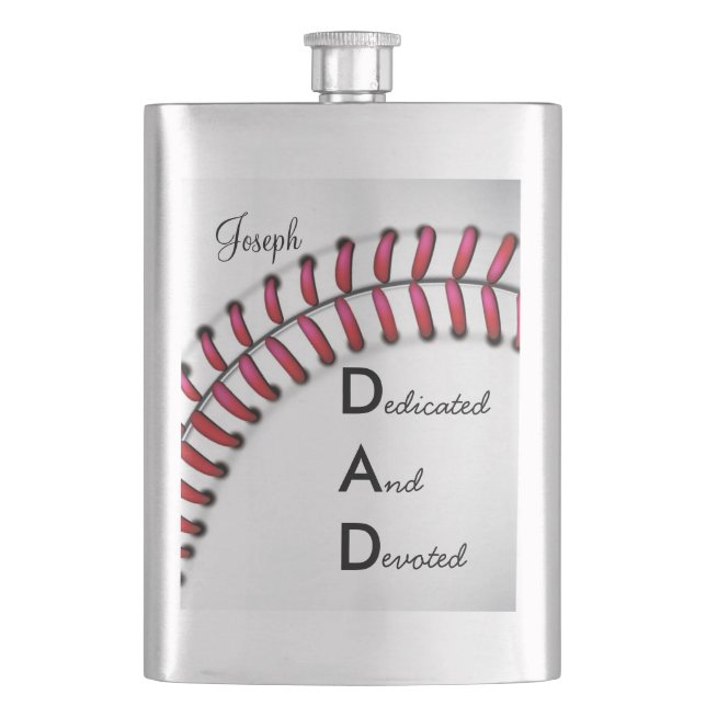 Classic Flask/VATER gewidmet und gewidmet Flachmann (Vorderseite)