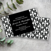Classic Fleur de Lys Führungskraft Schwarz/Weiß