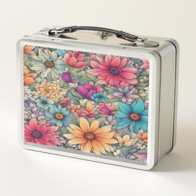 Classic Floral #44 - Metal Lunchbox (Rückseite)