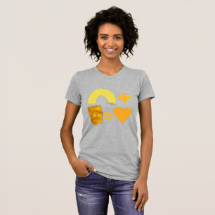Classic Food Pair Macaroni + Käse = Liebe Herz T-Shirt