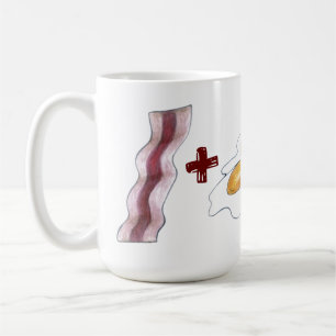 Classic Food Pairing BACON + EGGS = Liebe Herz Kaffeetasse