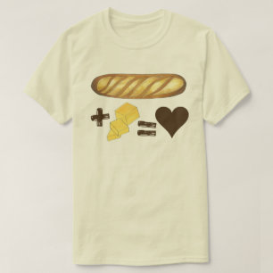 Classic Food Pairing Brot + Butter = Liebe Herz T-Shirt