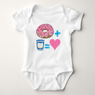 Classic Food Pairing Donut + Coffee = Liebe Herz Baby Strampler