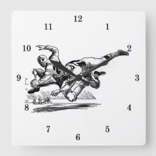 Classic Football Wall Clock Quadratische Wanduhr