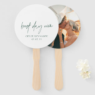 Classic Forest Green Forest Elegante Hochzeit Fächer