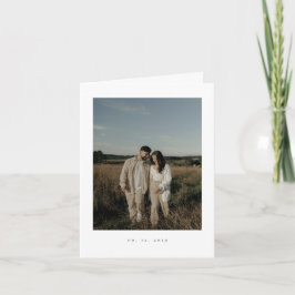 Classic Formal Wedding Photo Folded Invitation Einladung