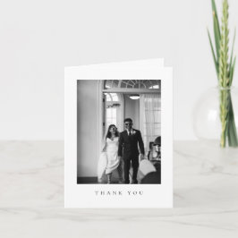 Classic Formal Wedding Photo Folded Thank You Card Dankeskarte