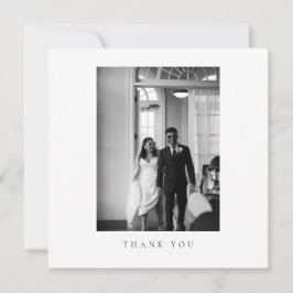 Classic Formal Wedding Photo Thank You Card Dankeskarte