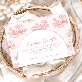Classic French Country Baby Shower Diapper Raffle Begleitkarte