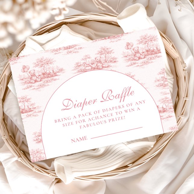 Classic French Country Baby Shower Diapper Raffle Begleitkarte (Von Creator hochgeladen)