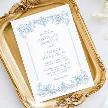 Classic French Viktorianisch Dusty Blue Wedding