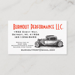 Classic Frisierte Auto Business Card Visitenkarte