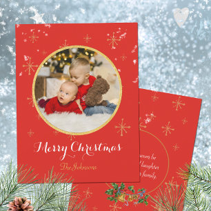 Classic Frohe Weihnachten Golden Glitzer