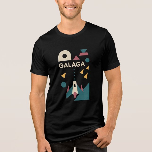 Classic Gaming Galaga Style Essential Tri-Blend Shirt (Vorderseite)