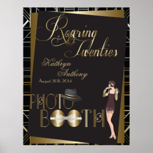 Classic Gatsby Deko Wedding Foto Booth Poster