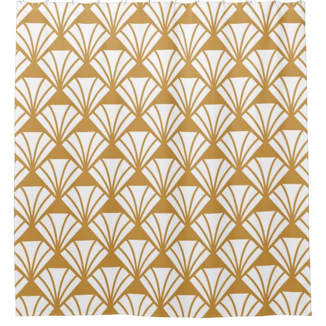 Classic Geometric: Art Deco Elegance. Duschvorhang (Vorderseite)