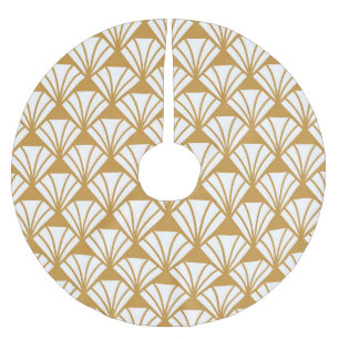 Classic Geometric: Art Deco Elegance. Polyester Weihnachtsbaumdecke