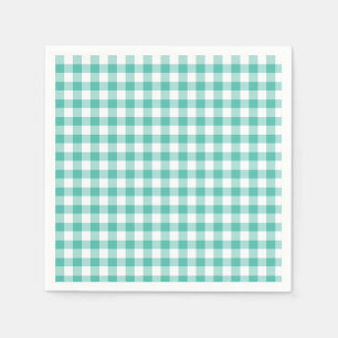 Classic Gingham Bluegrass Green Serviette
