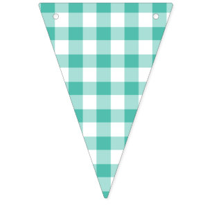 Classic Gingham Bluegrass Green Wimpelkette