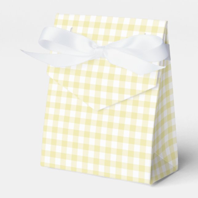 Classic Gingham Butter Yellow Geschenkschachtel (Vorderseite)