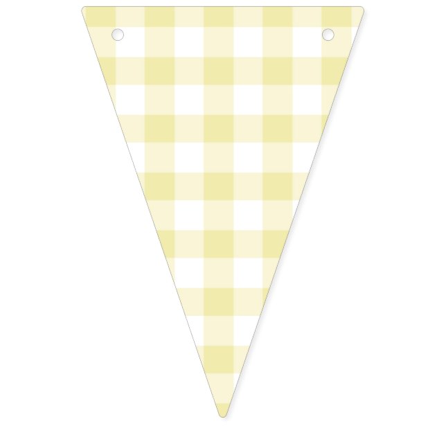 Classic Gingham Butter Yellow Wimpelkette (Erste Fahne)