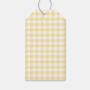 Classic Gingham Canary Yellow Geschenkanhänger