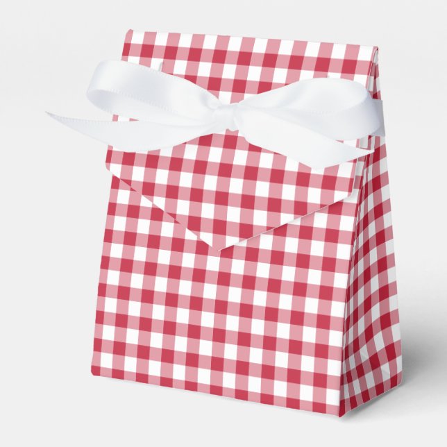 Classic Gingham Cherry Red Geschenkschachtel (Vorderseite)
