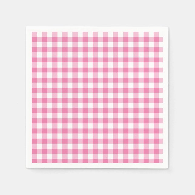Classic Gingham Fuchsia Serviette (Vorderseite)