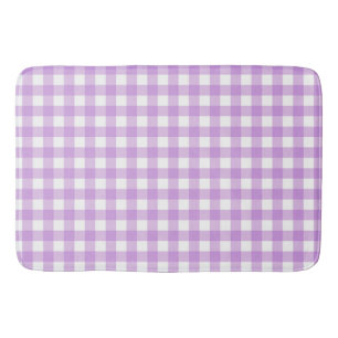 Classic Gingham Karo Kariert Pattern Lilac Badematte