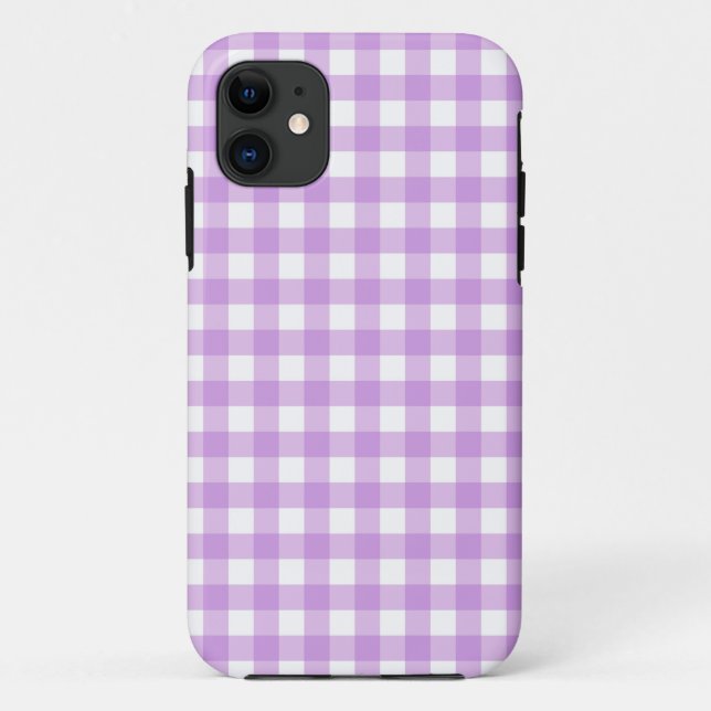 Classic Gingham Karo Kariert Pattern Lilac Case-Mate iPhone Hülle (Rückseite)