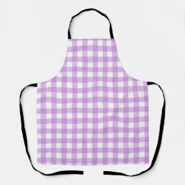 Classic Gingham Karo Kariert Pattern Lilac Schürze