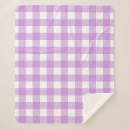Classic Gingham Karo Kariert Pattern Lilac Sherpadecke