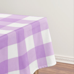 Classic Gingham Karo Kariert Pattern Lilac Tischdecke