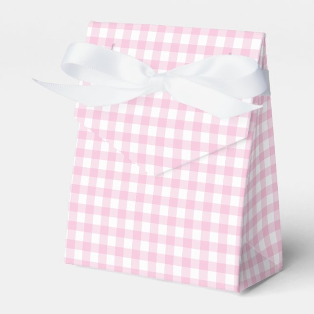 Classic Gingham Light Pink Geschenkschachtel (Vorderseite)