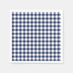 Classic Gingham Navy Blue Serviette