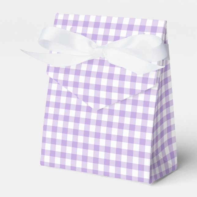 Classic Gingham Soft Lavender Geschenkschachtel (Vorderseite)