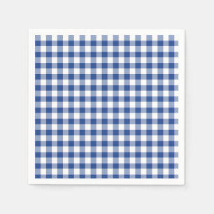 Classic Gingham True Blue Serviette
