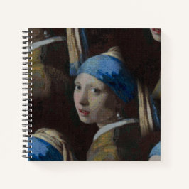 Classic Girl mit Perlenohrring, Crochet Replik Notizbuch