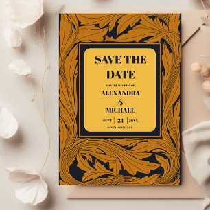 Classic Gold Art Nouveau Hochzeit Save The Date