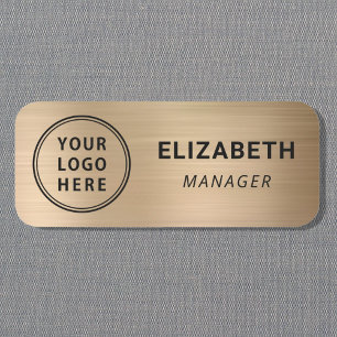 Classic Gold Business Logo Namensschild