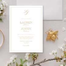 Classic Gold Calligraphy Monogram Wedding
